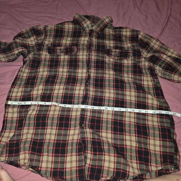 VTG Faded Glory Flannel Shirt Men's Lg 42/44 Plaid Button-Down L/S Unisex 90’s - Picture 11 of 11